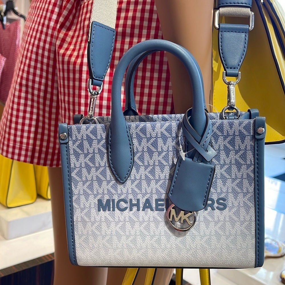 Michael Kors Mirella Extra-Small Ombré Logo Crossbody XBODY Shopper
Denim 
NWT - Picture 5 of 16